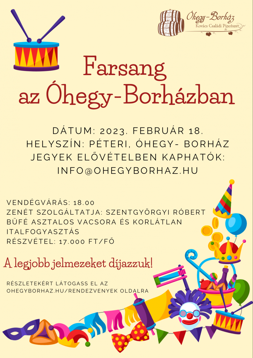 Farsang az Óhegy-Borházban