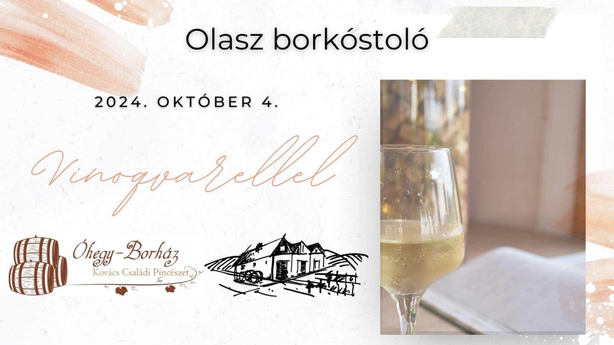 Olasz borkóstoló és vinoqvarell
